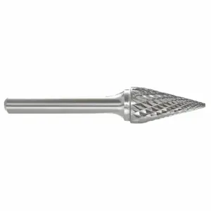 GRAINGER 310-002198C Cone Bur, Double Cut, 1/4 Inch Shank, 1/4 Inch Head, Lg Of Cut 1/2 Inch, Sm-1 | CP8XZK 22YC95