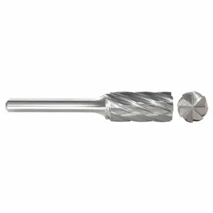 GRAINGER 310-002589 Cylinder Bur Sb, Aluminum Cut, 1/4 Inch Shank Dia, 1/2 Inch Head Dia, Lg Of Cut 1 In | CP9BPE 22YD41