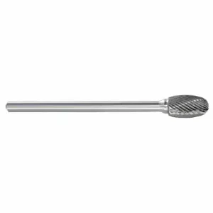 GRAINGER 310-002613 Oval Bur SE, Single Cut, 1/4 Inch Size Shank Dia, 1/4 Inch Heightead Dia | CQ3NXC 22YD53