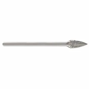 GRAINGER 310-002722 Tree Bur SG, Double Cut, 1/4 Inch Size Shank Dia, 3/8 Inch Heightead Dia | CQ7RDM 22YD86