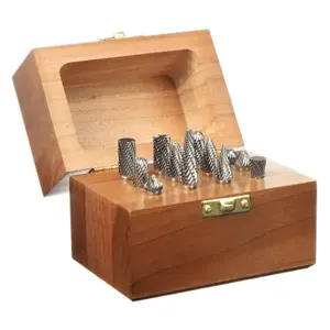 GRAINGER 310-120027 Carbide Bur Set, 1/4 Inch Shank Dia, Double Cut, 12 Pieces | CP8KKB 22XY03