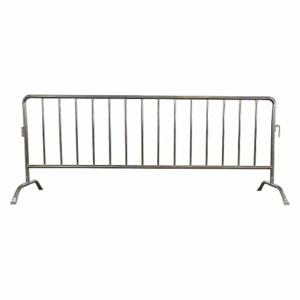 GRAINGER 31DW21 Crowd Control Barrier, 102 Inch Overall Lg, 40.5 Inch Overall Ht, Silver | CQ3VPH
