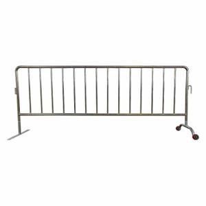 GRAINGER 31DW24 Crowd Control Barrier, 102 Inch Overall Lg, 40.5 Inch Overall Ht, Silver | CQ3VPK