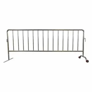 GRAINGER 31DW24 Crowd Control Barrier, 102 Inch Overall Lg, 40.5 Inch Overall Ht, Silver | CQ3VPK