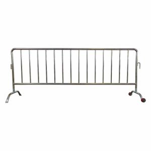 GRAINGER 31DW25 Crowd Control Barrier, 102 Inch Overall Lg, 40.5 Inch Overall Ht, Silver | CQ3VNW