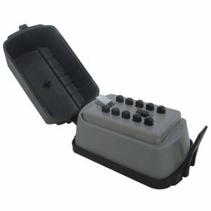 GRAINGER 31NG36 Lock Box, Surface, Push Button, 2 Key Capacity, Zinc Alloy, Silver | CQ2JHM