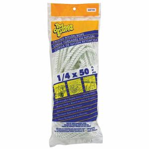 GRAINGER 333P-WA Rope, 1/4 Inch Rope Dia, White, 50 ft Rope Length, 110 Lb Working Load Limit, Twisted | CQ4CVX 45AV42