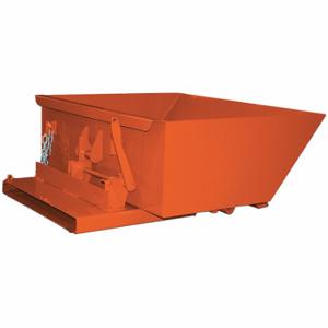 GRAINGER 3355LPOrange Self-Dumping Hopper, 9 Cu ft Cubic Foot Capacity, 43 Inch Length, Orange | CQ4LTK 437V50