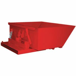 GRAINGER 3355LPRed Self-Dumping Hopper, 9 Cu ft Cubic Foot Capacity, 43 Inch Length, Red | CQ4LTP 437V49