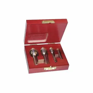 GRAINGER 336-100082 Countersink Set, Carbide, Bright Finish, 1/4 Inch Smallest Body Dia | CP9BFG 55JD75