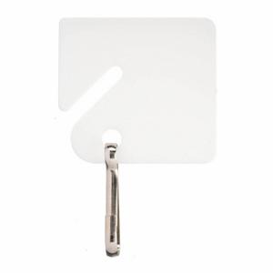 GRAINGER 33J870 Blank Key Tag, Square-Slotted, 1 5/8 Inch Height, 1 1/2 Inch Width, White, 50 Pack | CQ4CKY