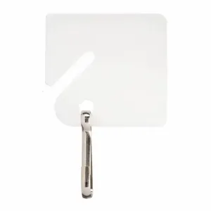 GRAINGER 33J870 Blank Key Tag, Square-Slotted, 1 5/8 Inch Height, 1 1/2 Inch Width, White, 50 Pack | CQ4CKY