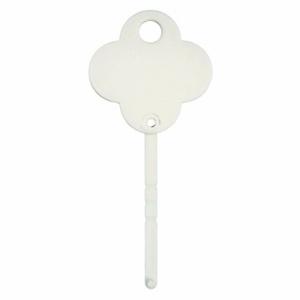 GRAINGER 33J873 Blank Replacement Key Tag, Reusable/Shamrock, 1 1/4 Inch Height, 1 1/4 Inch Width | CQ4CKA