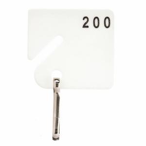 GRAINGER 33J888 Key Tag Numbered 101 to 200, Square-Slotted, 1 5/8 Inch Height, 1 1/2 Inch Width | CQ4CKL