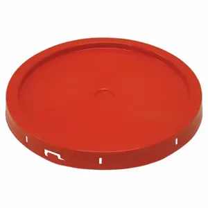 GRAINGER 34A257 Plastic Pail Lid, Tear Tab With Gasketed, 12 1/4 Inch OverallDia, Red, Plastic | CQ7DUK