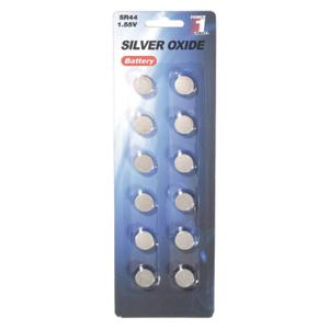 GRAINGER 34F932 Button Cell Battery, 76 Battery Size, Silver Oxide, 150 mAh Capacity, 1.5VDC | CP9CHU