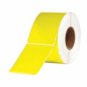 GRAINGER 35YP17 Printer Label, 4 Inch Label Width, 6 Inch Label Height, Yellow, 3 Inch Core Dia, 1 | CQ7GDR