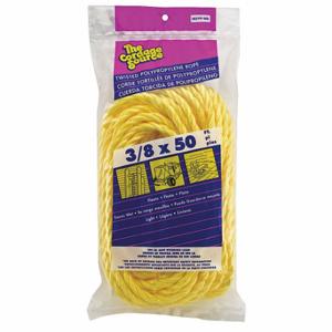 GRAINGER 362YP-WA Rope, 3/8 Inch Rope Dia, Yellow, 50 ft Rope Length, 195 Lb Working Load Limit, Twisted | CQ4CWC 45AV47