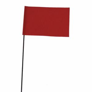 GRAINGER 3JVU3 Markierungsfahne, 5 Zoll x 8 Zoll Flaggengröße, 36 Zoll Stabhöhe, rot, blanko, massiv | CQ2LXV