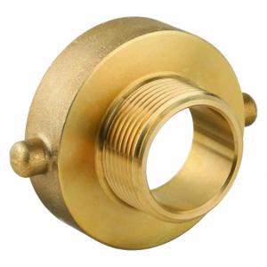 GRAINGER 3LZ41 Fire Hose Adapter, 1 1/2 Inch Compatible Pipe Size, NST x NST, Straight, Brass, NST | CP9KUB