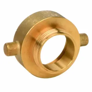 GRAINGER 3LZ42 Fire Hose Adapter, 1 1/2 Inch Compatible Pipe Size, NST x NPT, Straight, Brass, NPT | CP9KUP