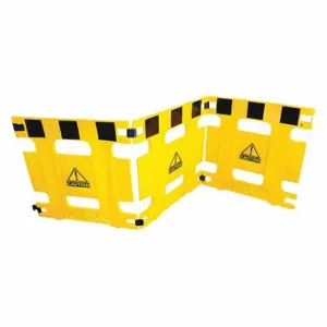 GRAINGER 3UTN9 Barricade, 9 ft Overall Length, 36 Inch Overall Height, Yellow | CQ3VNP