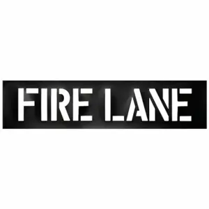 GRAINGER 3W628 Traffic Stencil, Fire Lane, 0.015 Inch Thick18 Inch Height, 75 Inch Width, Light, Plastic | CQ2MDP