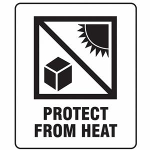 GRAINGER 3WRX5 Etikett mit Anleitung zur Handhabung, vor Hitze schützen, Etikettenbreite 3 Zoll | CQ2GDY