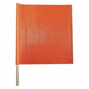 GRAINGER 3YWY4 Handheld Warning Flag, Traffic Flag, 24 Inch Wood Dowel, Blank, 3YWY4 | CQ7RCV