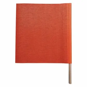 GRAINGER 3YWZ1 Handheld Warning Flag, Traffic Flag, 30 Inch Wood Dowel, Blank | CQ7RCF