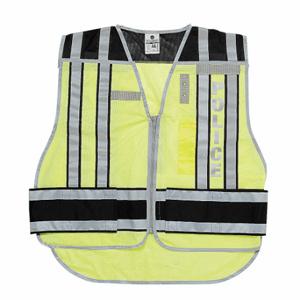 GRAINGER 4001BZ-2X-4X Pro Police Safety Vest, Safety Vest Ansi Class Class 2, Black/Green, Polyester | CQ3YCL 9XKF7