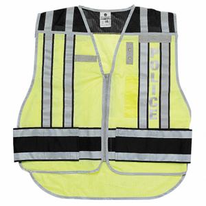GRAINGER 4001BZ-M-XL Pro Police Safety Vest, Safety Vest Ansi Class Class 2, Black/Green, Polyester | CQ3YCD 9XCG8