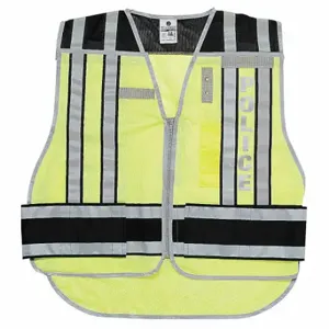 GRAINGER 4001BZ-M-XL Pro Police Safety Vest, Safety Vest Ansi Class Class 2, Black/Green, Polyester | CQ3YCD 9XCG8