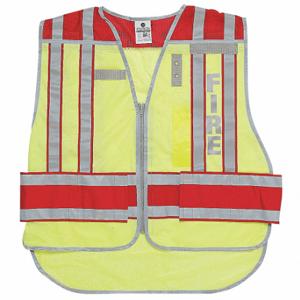 GRAINGER 4003BV-M-XL Fire Safety Vest, Safety Vest ANSI Class Class 2, Green/Red, Polyester | CQ3YBZ 9XD32