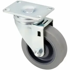 GRAINGER 400K44 Standard Plate Caster, 5 Inch Dia, 6 3/16 Inch Height, Swivel, C | CQ6YFZ