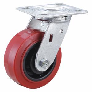 GRAINGER 400K50 Standard Plate Caster, 5 Inch Dia, 6 1/2 Inch Height, Swivel, Firm | CQ6YFP