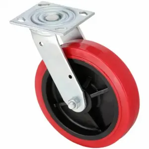 GRAINGER 400K56 Standard Plate Caster, 8 Inch Dia, 9 1/2 Inch Height, Swivel, Firm | CQ6YJT