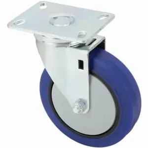 GRAINGER 400K71 Debris-Resistant Standard Plate Caster, 5 Inch Dia, Swivel Caster | CQ6YLP