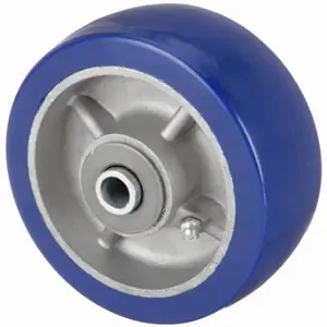 GRAINGER 402M60 Polyurethane Tread On Aluminum Core Wheel, 5 Inch Wheel Dia, 2 Inch Wheel Width, Blue | CQ3VKX