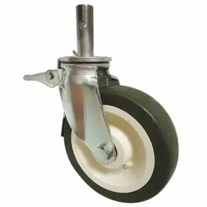 GRAINGER 403-10UK-SB-A Total-Locking Bolt-In Stem Caster With Round Stems for Scaffolding, 1350 lb | CP7RUM 45JR96