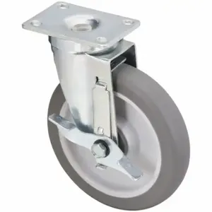 GRAINGER 406P67 Debris-Resistant Standard Plate Caster, 6 Inch Dia | CQ6XZE