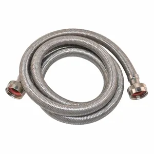 GRAINGER 41029 Water Connector, 3/4 x 3/4 Inch Hose, 4 Feet Length, Brass | CE9BWR 499A64