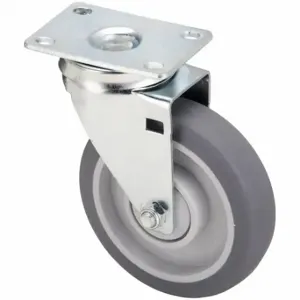 GRAINGER 416P30 Debris-Resistant Standard Plate Caster, 5 Inch Dia, Swivel Caster | CQ6XZD