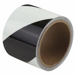 GRAINGER 41CN11 Floor Marking Tape, Glow-in-the-Dark, Striped, Black/White, 3 Inch x 15 ft | CP9PRC 452D12