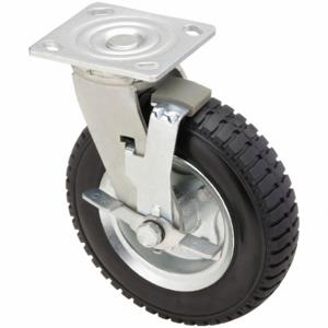 GRAINGER 426A86 Plate Caster With Flat-Free Wheels, 8 Inch Dia, 9 1/2 Inch Height | CQ4UNF