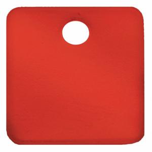 GRAINGER 43033 Blanko-Tag, Aluminium, Rot, 0.04 Zoll dick, quadratisch, 2 Zoll Breite, 25er-Pack | CP7RLQ 456Y32
