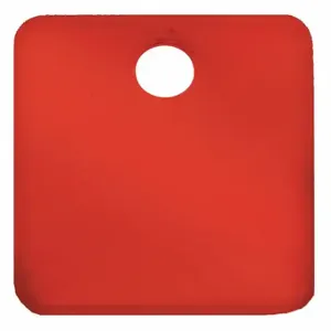 GRAINGER 43033 Blank Tag, Aluminum, Red, 0.04 Inch Thick, Square, 2 Inch Width, 25 Pack | CP7RLQ 456Y32