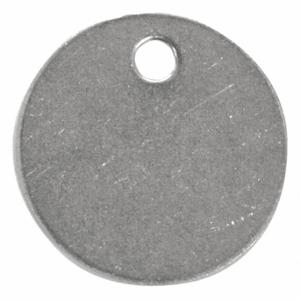 GRAINGER 43592 Blank Tag, Stainless Steel, Silver, 0.035 Inch Thick, Round, 2 Inch Width, 25 Pack | CP7RLR 456Y39