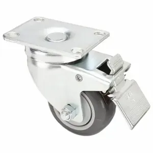 GRAINGER 435X80 Standard Plate Caster, 3 1/2 Inch Dia, 4 11/16 Inch Height | CQ6YCA