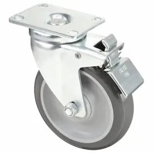 GRAINGER 435X81 Standard Plate Caster, 5 Inch Dia, 6 3/16 Inch Height, Swivel, C | CQ6YGB